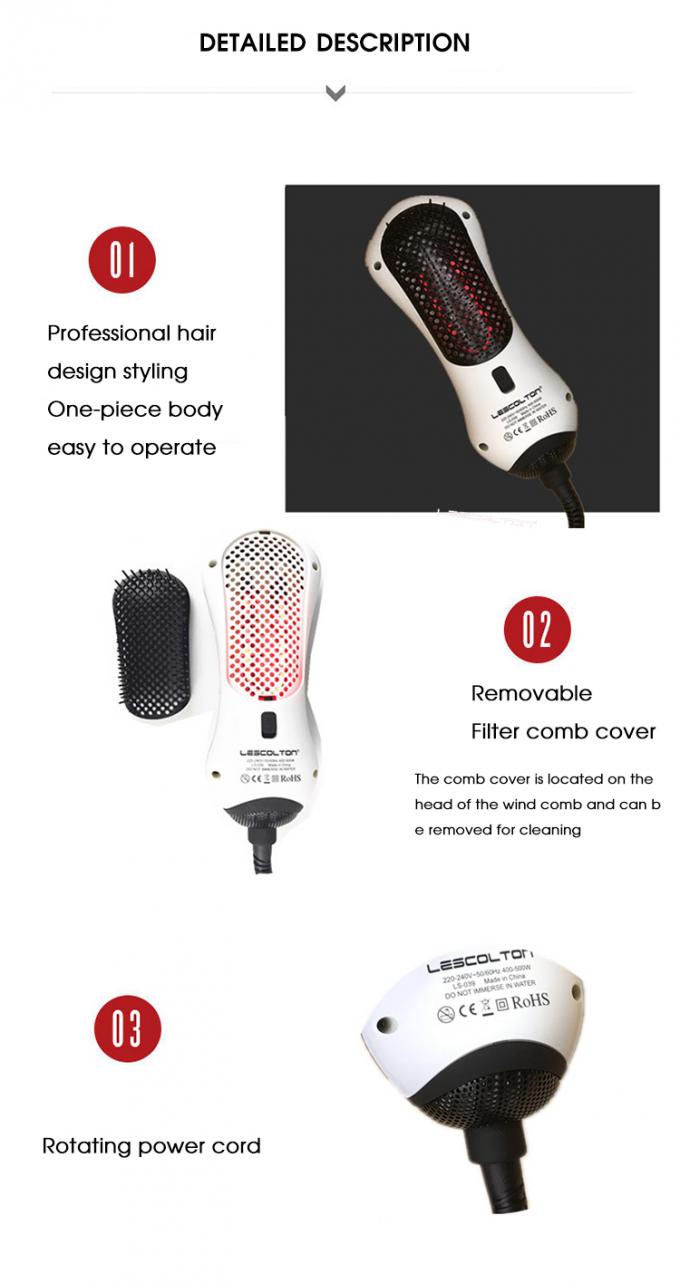 Escova infravermelha 50/60Hz do secador de cabelo de Electric Power com cabo rápido de 360 graus