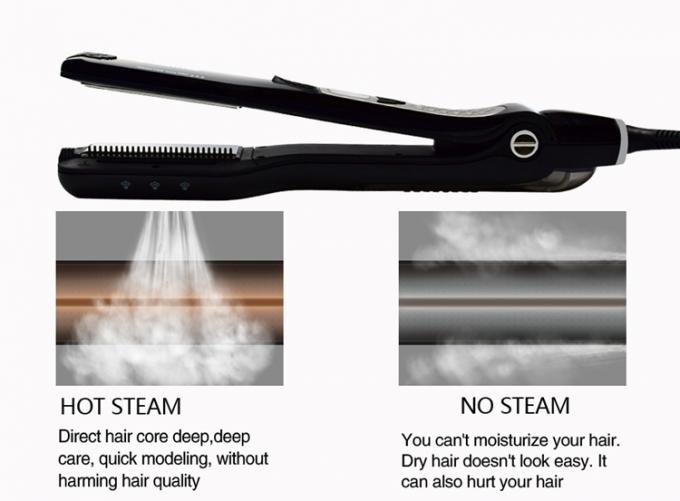 Straightener home portátil do cabelo, escova lisa cerâmica Titanium do vapor do cabelo do ferro do íon bonde