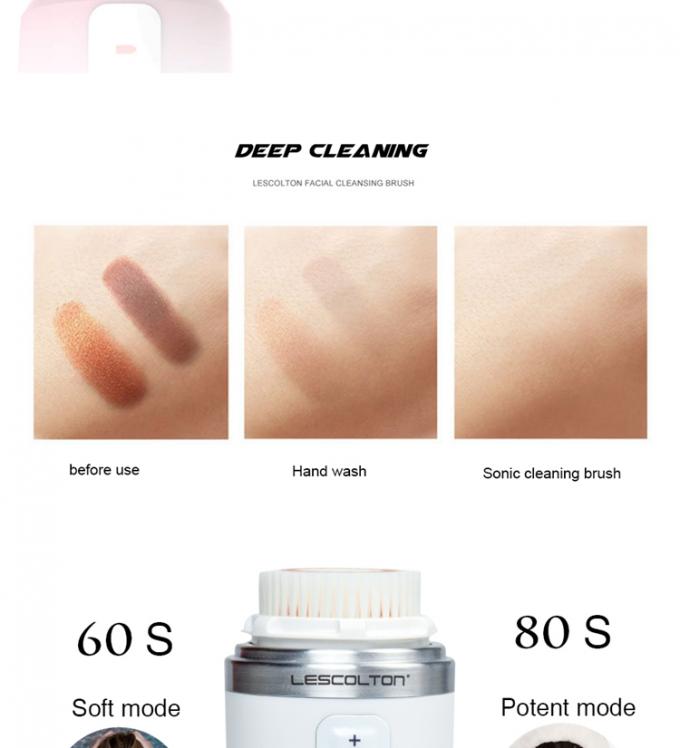 Massagem de limpeza facial ultrassônica dos termas da vibração da escova da ferramenta feita sob encomenda da beleza