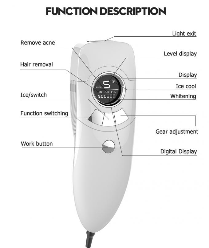 A remoção portátil do cabelo do laser de 3 In1 IPL faz à máquina a cor do branco de Depilador do biquini de Epilator