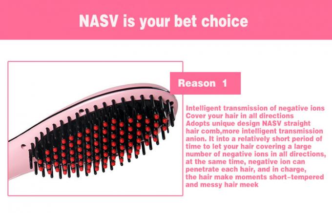Máquina elétrica NASV 100 da beleza da casa da escova do Straightener do cabelo com exposição do Lcd