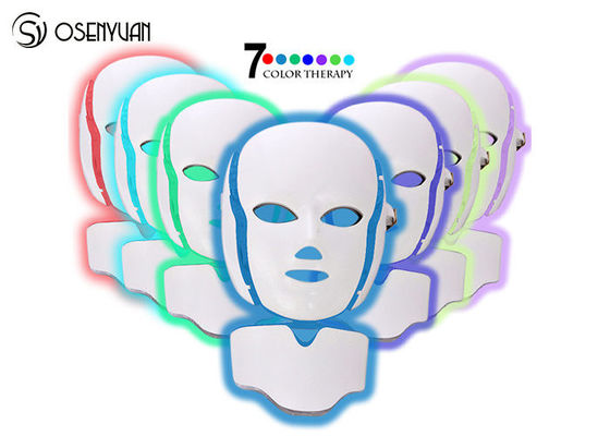 China O rejuvenescimento facial dos TERMAS da máscara protetora da terapia da luz do diodo emissor de luz de 7 cores/anti olho enruga-se fábrica
