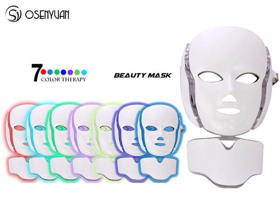 China Máscara facial conduzida fotão do EMS Microcurrent, máscara clara conduzida da terapia para o pescoço da cara fábrica